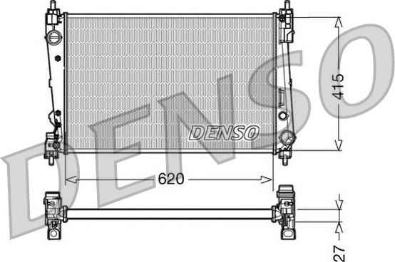 Denso DRM09111 - Radiateur, refroidissement du moteur www.parts5.com