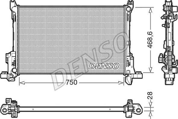 Denso DRM09174 - Radiator, engine cooling parts5.com