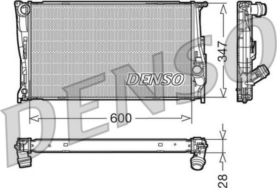 Denso DRM05111 - Hladilnik, hlajenje motorja www.parts5.com