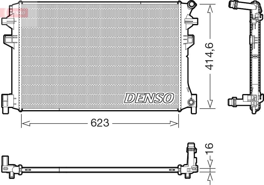 Denso DRM02048 - Radiator, engine cooling www.parts5.com