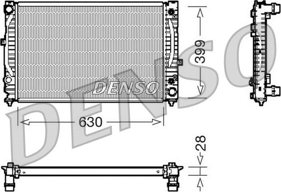Denso DRM02031 - Радиатор, охлаждение двигателя www.parts5.com