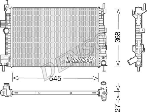 Denso DRM10009 - Radiator, engine cooling www.parts5.com