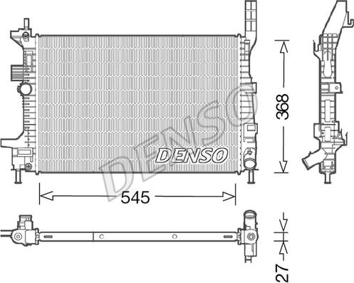 Denso DRM10029 - Radiator, engine cooling www.parts5.com