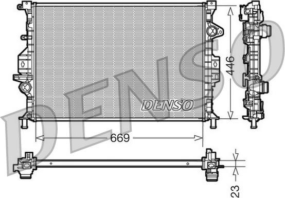 Denso DRM10077 - Chłodnica, układ chłodzenia silnika www.parts5.com