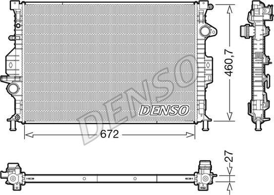 Denso DRM10115 - Radiator, racire motor www.parts5.com