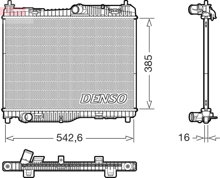 Denso DRM10123 - Radiator, racire motor www.parts5.com