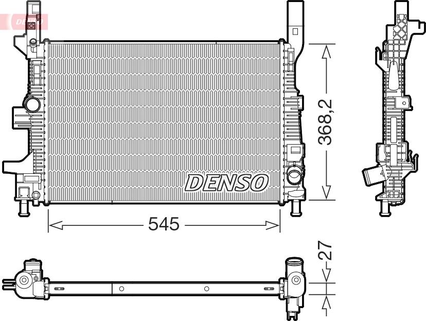 Denso DRM10122 - Radiator, engine cooling www.parts5.com