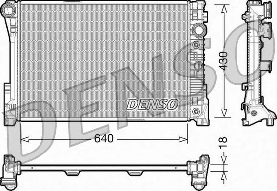 Denso DRM17005 - Radiator, racire motor www.parts5.com