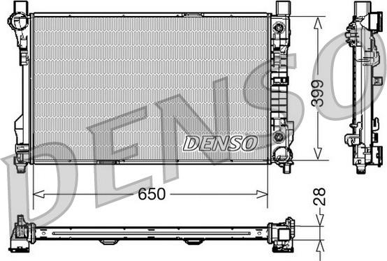 Denso DRM17079 - Radiator, racire motor www.parts5.com