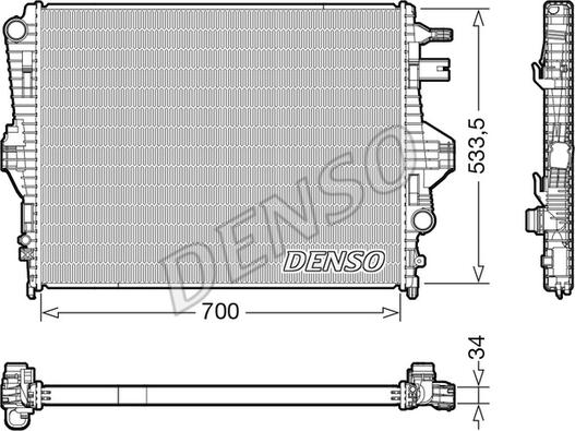 Denso DRM32050 - Радиатор, охлаждение двигателя www.parts5.com