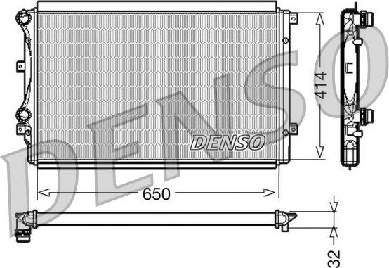 Denso DRM32015 - Radiateur, refroidissement du moteur www.parts5.com