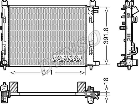 Denso DRM37002 - Hladnjak, hlađenje motora www.parts5.com