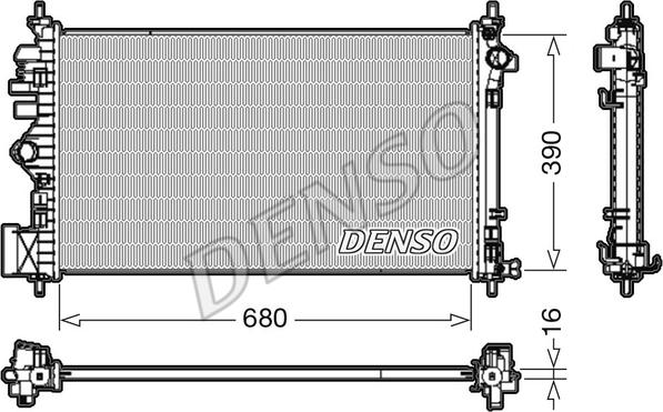 Denso DRM20111 - Radiador, refrigeración del motor www.parts5.com