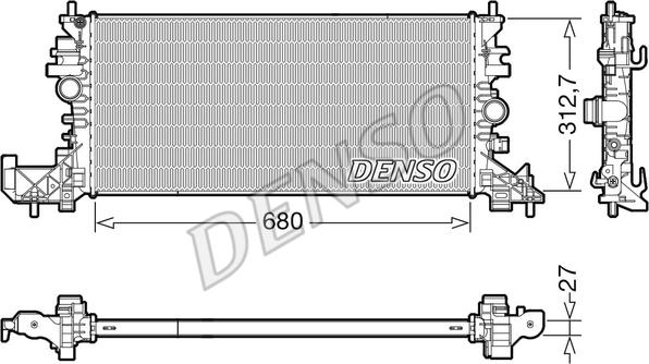 Denso DRM20118 - Radiaator,mootorijahutus www.parts5.com