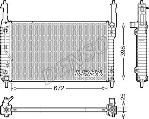 Denso DRM20123 - Radiator, racire motor www.parts5.com