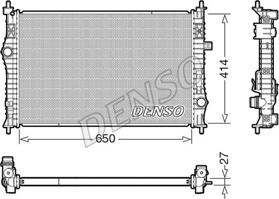 Denso DRM21104 - Hűtő, motorhűtés www.parts5.com