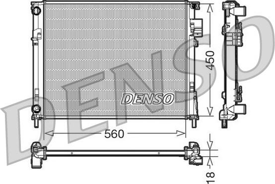 Denso DRM23095 - Radiador, refrigeración del motor www.parts5.com