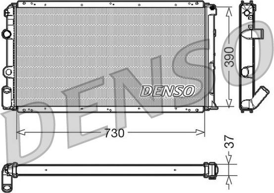 Denso DRM23091 - Radiador, refrigeración del motor www.parts5.com