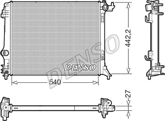 Denso DRM23115 - Motor su radyatörü www.parts5.com