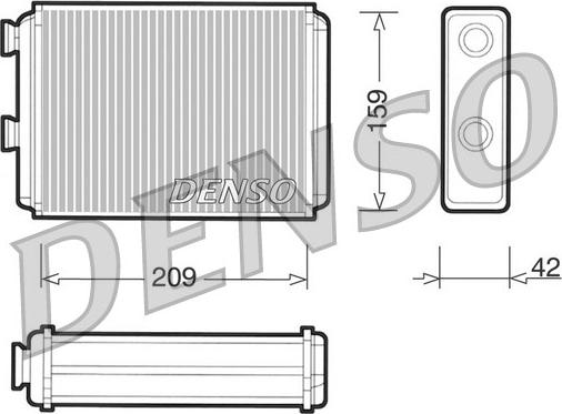 Denso DRR09070 - Heat Exchanger, interior heating parts5.com