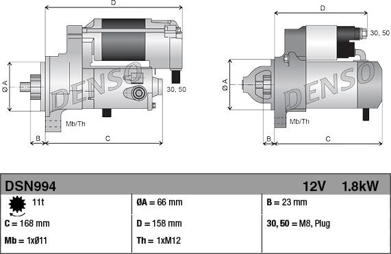 Denso DSN994 - Starter www.parts5.com