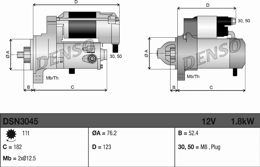 Denso DSN3045 - Starter www.parts5.com