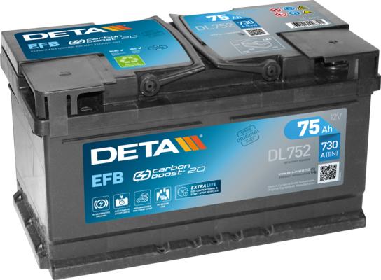 DETA DL752 - Batterie de démarrage www.parts5.com