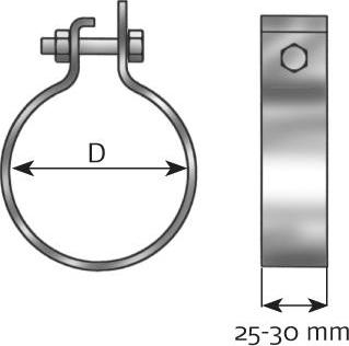 Dinex 99700 - Pipe Connector, exhaust system parts5.com