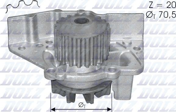 DOLZ C119 - Water Pump www.parts5.com