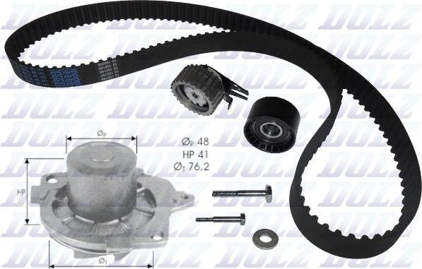 DOLZ KD032 - Pompa wodna + zestaw paska rozrządu www.parts5.com