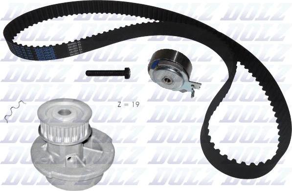 DOLZ KD021 - Водяной насос + комплект зубчатого ремня www.parts5.com