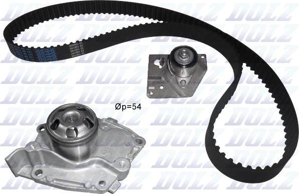 DOLZ KD027 - Водна помпа+ к-кт ангренажен ремък www.parts5.com