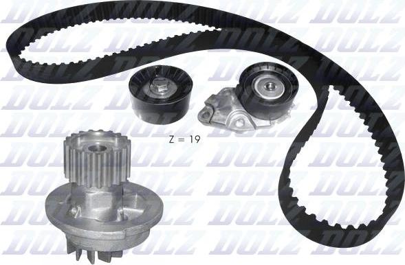 DOLZ KD144 - Vízpumpa + fogasszíj készlet www.parts5.com