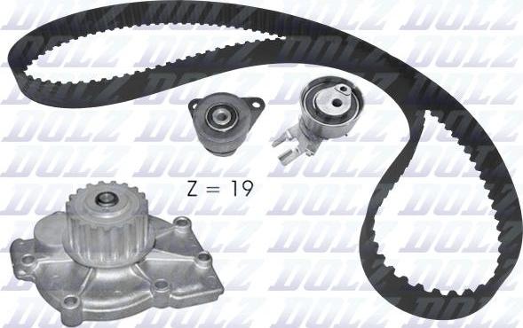 DOLZ KD164 - Water Pump & Timing Belt Set parts5.com