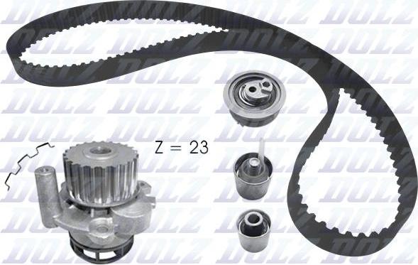 DOLZ KD165 - Water Pump & Timing Belt Set www.parts5.com