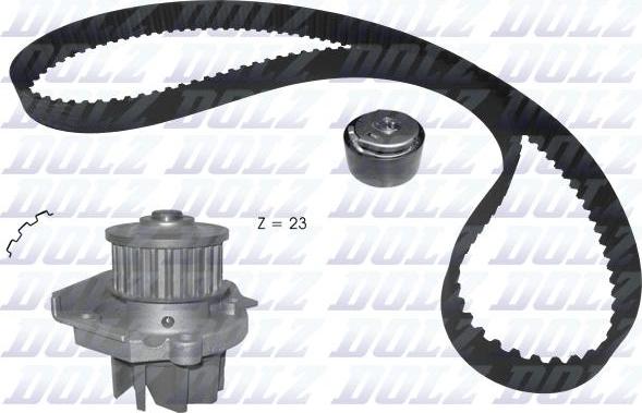 DOLZ KD161 - Water Pump & Timing Belt Set parts5.com