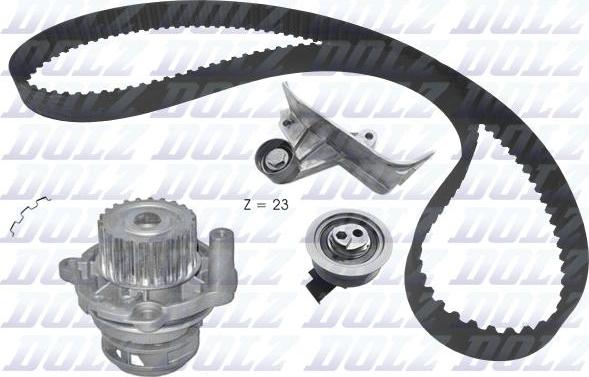 DOLZ KD168 - Pompa wodna + zestaw paska rozrządu www.parts5.com