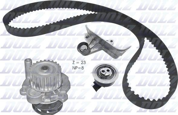 DOLZ KD167 - Set pompa apa + curea dintata www.parts5.com