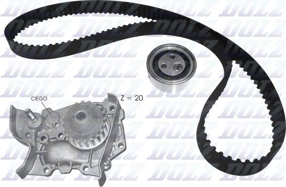 DOLZ KD116 - Vodné čerpadlo + sada ozubeného remeňa www.parts5.com