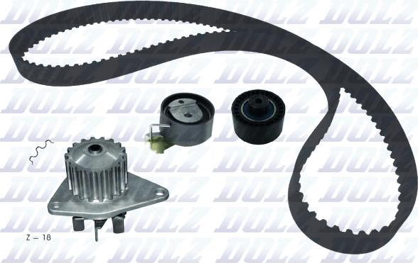 DOLZ KD186 - Water Pump & Timing Belt Set www.parts5.com