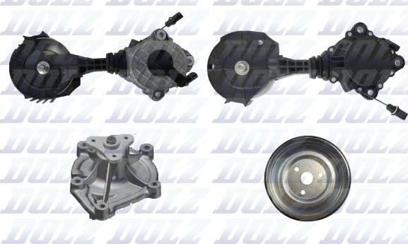 DOLZ KD174T - Водна помпа + комплект пистови ремъци клиновидно оребряване www.parts5.com