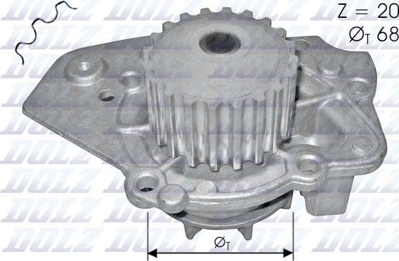 DOLZ N206 - Водяной насос www.parts5.com