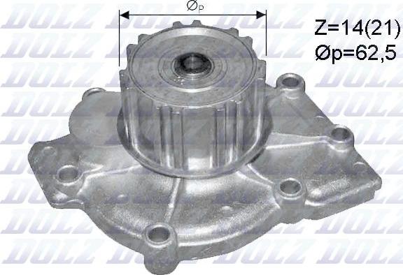 DOLZ R299 - Водяной насос www.parts5.com