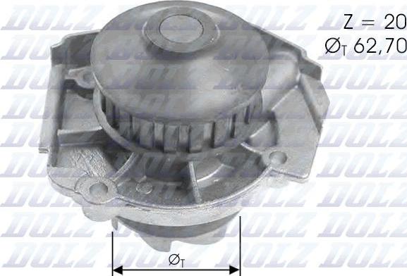 DOLZ S361 - Water Pump www.parts5.com