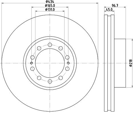 Beral BCR134A - Brzdový kotúč www.parts5.com