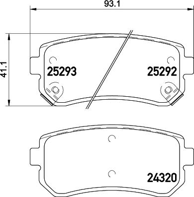 ADVICS-SEA R2N027T - Brake Pad Set, disc brake www.parts5.com