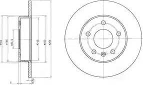 Delphi BG3406 - Brzdový kotúč www.parts5.com