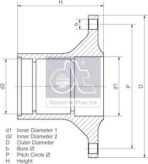 DT Spare Parts 2.65249 - Wheel Hub www.parts5.com