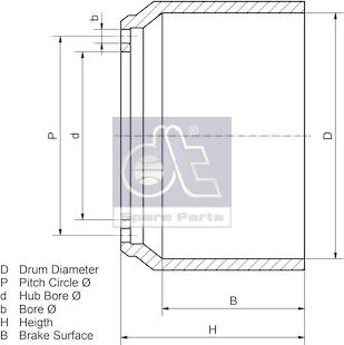 DT Spare Parts 4.64927 - Kočni bubanj www.parts5.com