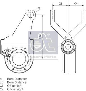 DT Spare Parts 1.18910 - Regulator polužja, kočni sustav www.parts5.com